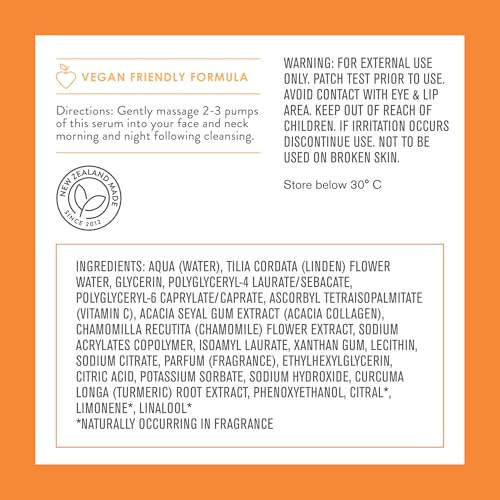 BY NATURE VITAMIN C + COLLAGEN FACE SERUM – RESTORE AND ENERGIZE TIRED SKIN WITH BRIGHTENING VITAMIN C, PLUMPING COLLAGEN, PLUS TEXTURE ENHANCING TURMERIC – PREMIUM SKIN CARE SERUM FOR FACE – 3FL. OZ.