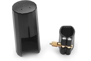 Alto Sax Saxophone Mouthpiece Cap PU Leather Ligature for Sax Accessory Replacement