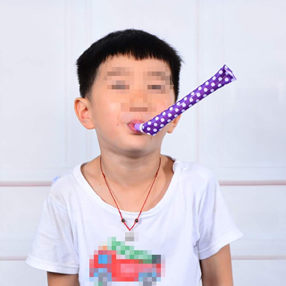 24 Pieces Blowouts Noisemakers Funny Party Blowouts Blowers Musical Blowouts Party Horns Noisemakers Blowouts Whistles, Random Color: Toys & Games
