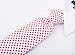 Scott Allan Collection Red & White Necktie - Checkered Ties for Men - Woven Necktie - Red and White Wedding Tie