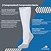 CompressionZ 20-30 mmHg Knee High Compression Socks, White, M