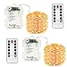Prefer Green 2 Pack Battery Operated Fairy String Lights 33ft 100 LED 8 Modes Decorative Lights with Remote Control for Outdoor Indoor Bedroom Garden Wedding Christmas Decor (Warm White)