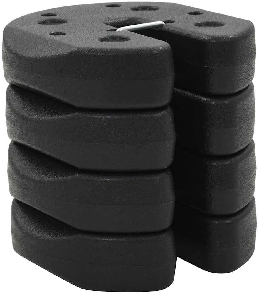 vidaXL Gazebo Weight Plates 4pk Black Concrete Outdoor Tent Parasol Base