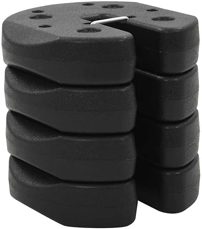 vidaXL Gazebo Weight Plates 4pk Black Concrete Outdoor Tent Parasol Base