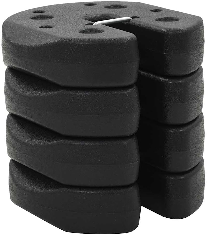 vidaXL Gazebo Weight Plates 4pk Black Concrete Outdoor Tent Parasol Base