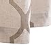 Jinchan Linen Kitchen Curtains 36 Inch Moroccan Tile Tier - Geometric Lattice Cafe Farmhouse Floral Short Window Panels for Bathroom RV - Country Rustic Voile 2 Panels Taupe on Beige