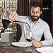 Crystal Wine Decanter Set, Hand Blown, 60 fluid oz - Wine Aerating Decanters with Elegant Black and Gold Velvet Sleeve - Drip-Free, Lead-Free, BPA-Free - Table Aerator Carafe