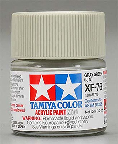 Tamiya Flat Acrylic Paint Mini 10ml Grey Green (IJN) XF76