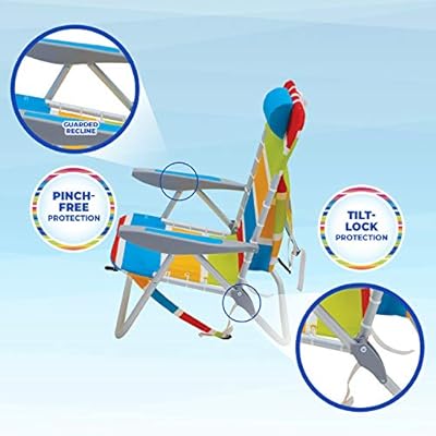 Rio Brands Beach Lace-Up Suspension Folding Beach Chair with Removable Storage Pack 51bfFlh9cbL