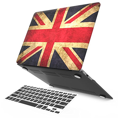 iBenzer Basic Soft-Touch Series Plastic Hard Case & Keyboard Cover for Apple Macbook Air 13-inch 13" A1369/1466 (UK Flag)