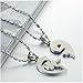 His & Hers Matching Set Open Your Heart Couple Pendant Necklace Simple Love Style in a Gift Box (A Set)