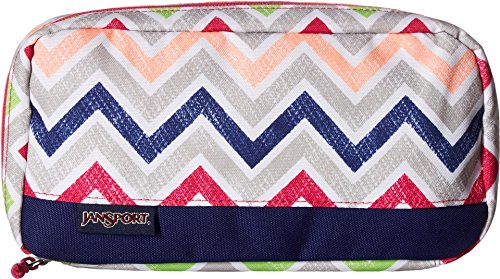 JanSport Unisex Pixel Pouch Cyber Pink Summer Chevron Handbag