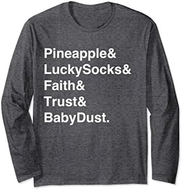 Unisex IVF Transfer Day Cute Minimalist Design Lucky LS T-Shirt 2XL Dark Heather