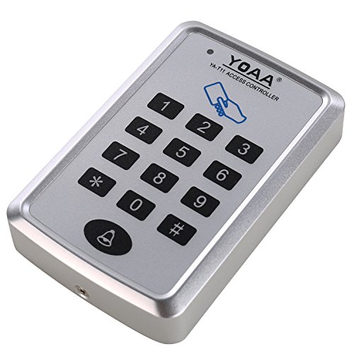 HWMATE Access Control System Kit With Keypad Power Supply 600lbs Holding Force Magnetic Lock Exit Button Keyfobs For Single Door - Thumbnail 2