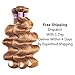 Aigemei Peruvian Virgin Hair Body Wave Honey Blonde 1 Bundle 100% Unprocessed Body Wavy Human Hair Extensions(10 Inch,Honey Blonde Color 27)