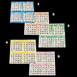 Bingo Paper Game Cards - 4 cards - 5 sheets - 125 books - 8 Inch Square Size Disposable Sheet - Made in USA