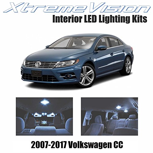 Click Here to See More Images XtremeVision Volkswagen CC 2007-2017 (8 Pieces) Cool White Premium Interior LED Kit Package + Installation Tool