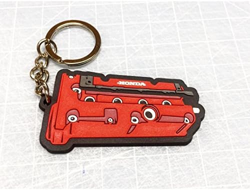Honda Key Chain Mini K Series Valve Cover Officially Licensed Product 2 Colors (RED)