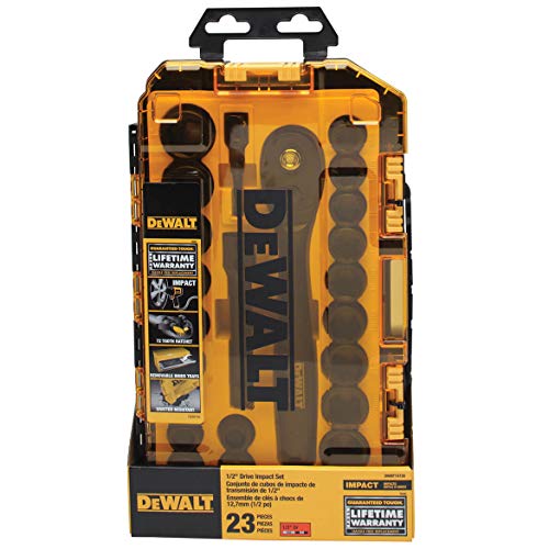DEWALT Impact Socket Set, 23-Piece, 1/2