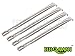 BBQMANN BA361 (4-Pack) Universal Straight Stainless Steel Pipe Burner for Charmglow, Nexgrill, Costco Kirkland, Perfect Glo, Permasteel, Sterling Forge, and Other Grills
