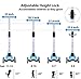 OUTON Kick Scooter for Kids 3 Wheel Lean to Steer Adjustable Height PU ABEC-7 Flasing Wheels Blue