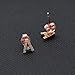 Paialco Rose Gold Plated Sterling Silver Initial Letter A Studs Earrings for Girl and Women