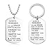 Studiocc Always Remember You are Braver Than You Believe Jewelry Pendant Necklace with Keychain, Inspirational Keyring Gifts for Women, for Men, Family, Son, Daughter, Friend, Sister, Mom, Dad