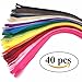40PCS Nylon Invisible Zipper,Sewing for Handmade Garment/Bags/Home Textile,Tailor Sewer Crafter's Special(22 inch,Mix Color)