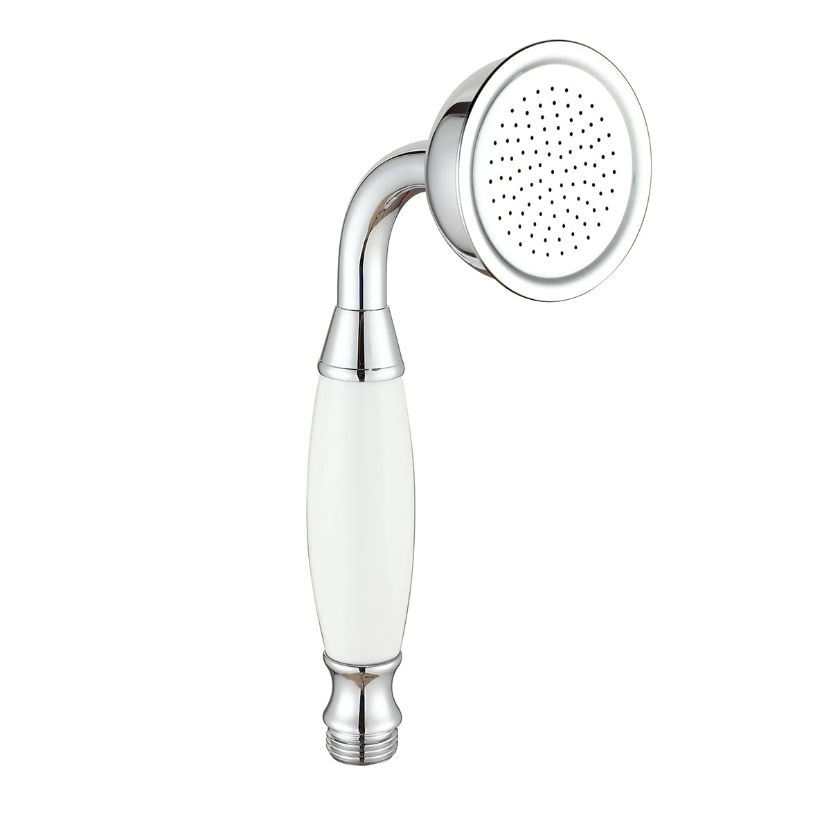 Wussh Bathroom Classic Traditional Brass Telephone Hand Shower Head Polished Chrome and Ceramic Handheld Showerheads