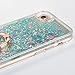 JAZ iPhone 7 Plus Case Quicksand Liquid - Ring Kickstand Ultra Thin Soft TPU Bumper Transparent Case Floating Bling Glitter Sparkle Heart Case for 5.5