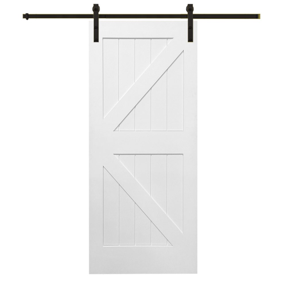 National Door Company Zz341676 Primed K Plank Barn Door Unit 36