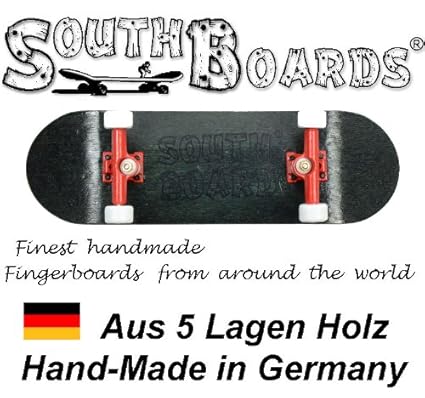 Komplett Fingerskateboard SWZ/RT/WS SOUTHBOARDS® Handmade Wood Fingerboard Echtholz