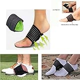 JERN Cushioned Compression Arch Support for Flat and Achy Feet (Unisex) - 1 Pair