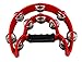 YMC Half Moon EZ Grip Tambourine 20 Jingles - Red