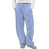 Wyeysyt Wide Leg Pants Women Baggy Barrel Sweatpants Cotton Women's Sweatpants