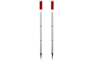 DOITOOL 2 Pcs Driveway Markers Reflectors, 30 Inch Solar Driveway Marker Lights Snow Stakes, Reflective Red Landscape Reflect