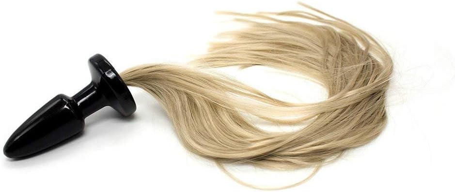 DODO AiAi Uni B-útt P-lūg Blondie Pony Tail Fetish Animal Role Play Horse P-lūg Tail Toys for Women for Couples DODO AiAi