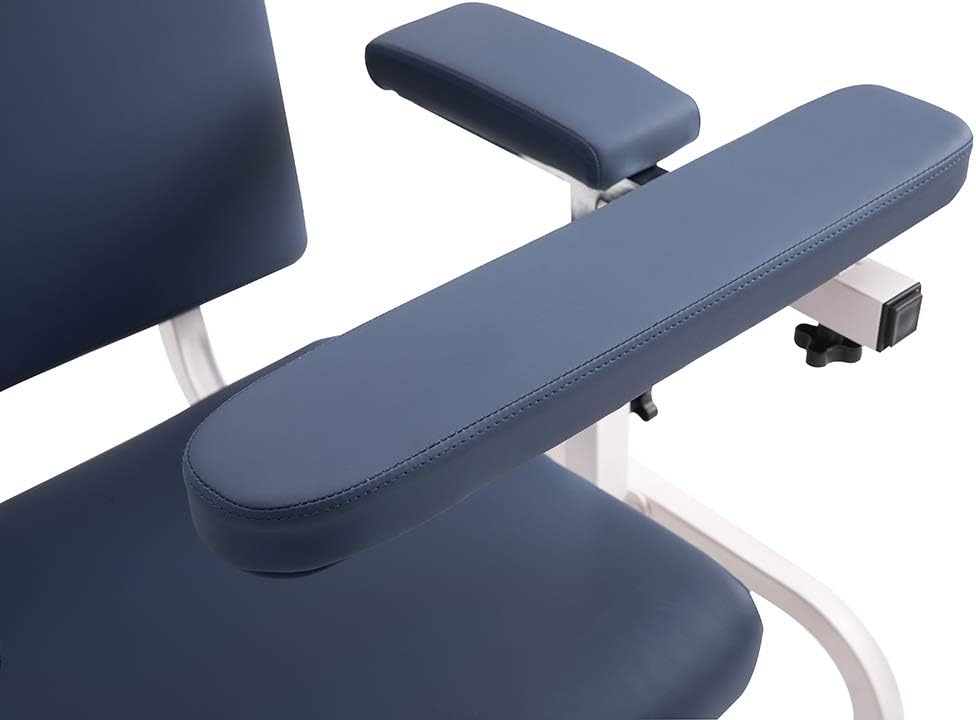 medycare Lab Blood Drawing Chair,Comfortable Phlebotomy Chair for Lab Spa Clinic and Treatment Room… (Blue, Normal): Health & Personal Care