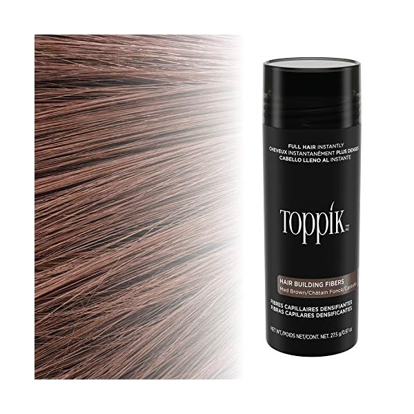 TOPPIK-Toppik-Hair-Building-Fibers Toppik Hair Building Fibres Powder, Medium Brown, 27.5g Bottle - for A Thicker-looking Hairline, Crown and Beard…
