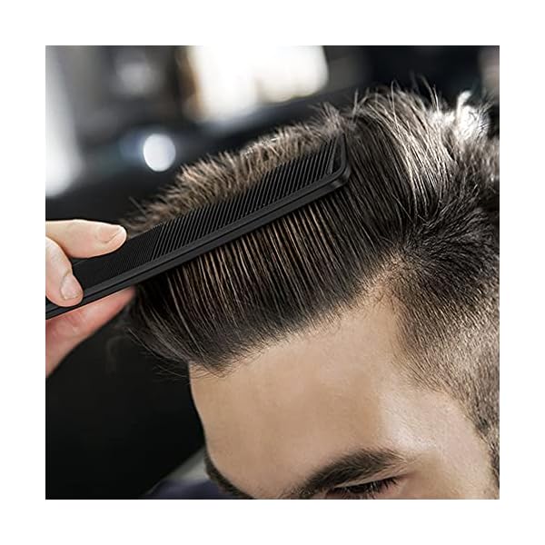 Hair-CombProfessional-Hairdressing-Carbon-Fibre-Styling-Comb-Black-Anti-Static-Chemical-And-Heat-Resistant-Parting-Combs-For-All-Hair-Types-Fine-and-Wide-Tooth-Comb-For-Men-and-Women Hair Comb,Professional Hairdressing Carbon Fibre Styling Comb, Black Anti Static Chemical And Heat Resistant Parting…