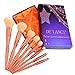 DE'LANCI Makeup Brushes 8Pcs Rose Golden Contour Brush Kit Synthetic Cosmetic Brush Set Pro Powder Concealer Foundation Eyeshadow Make Up Brush Tools with Gift Box