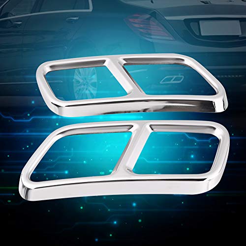 Cuque Exhaust Pipe Cover Trims Rear, 1 Pair Protective Cover of The Silencer Exhauster Tail Pipe Cover Protector Tailpipe Trim for Mercedes Benz MB GL X166 13-15 S R Class W222 W251 2010-2017 - Thumbnail 4