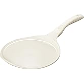 Redchef Crepe Pan Nonstick, 10 Inch Ceramic Flat Skillet Pan for Roti Dosa Tawa Comal Para Tortillas Pancake Pan for Stove Top, Induction Compatible, PFAS/PFOA/PTFE Free(Beige White)