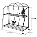 Lily's Home Cat Lovers Black Metal Countertop Wire Shelf Rack, Great for Household Items, Kitchen Organizer, Bathroom Storage and More. Foldable. 2-Tier