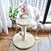 MXiiXM Cat Tree Tower, cat Climbing Frame Furniture Scratching Post for Kitty Climber House Cat Play Tower Activity Centre for Playing Relax and Sleep (6.30 X 10.24 X 11.81 inch, Beige)