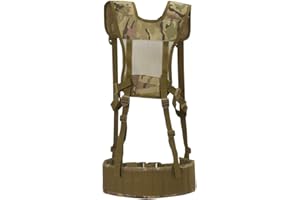SINAIRSOFT Tactical Padded Battle Belt with Detachable Suspender Straps，Airsoft Combat Duty Belt Removable Harness