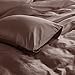 3-piece Luxury 100% Egyptian Cotton Duvet Cover Set,Smooth & Ultra Soft(King, Coffee)