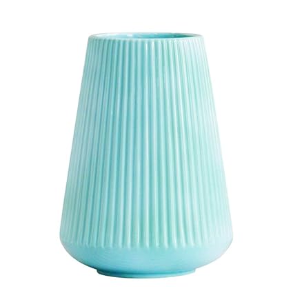 Amazon Com Fairye Simple Cyan Ceramic Vase Fresh And Modern