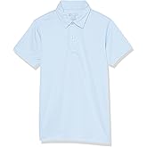 Nautica Boys School Uniform Sensory-Friendly Short Sleeve Polo Shirt, Button Closure, Moisture Wicking Performance Material