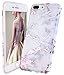 iPhone 7 Plus Case,iPhone 8 Plus Case,DOUJIAZ Shiny Rose Gold White Marble Design Clear Bumper TPU Soft Case Rubber Silicone Cover for iPhone 7 Plus/iPhone 8 Plus